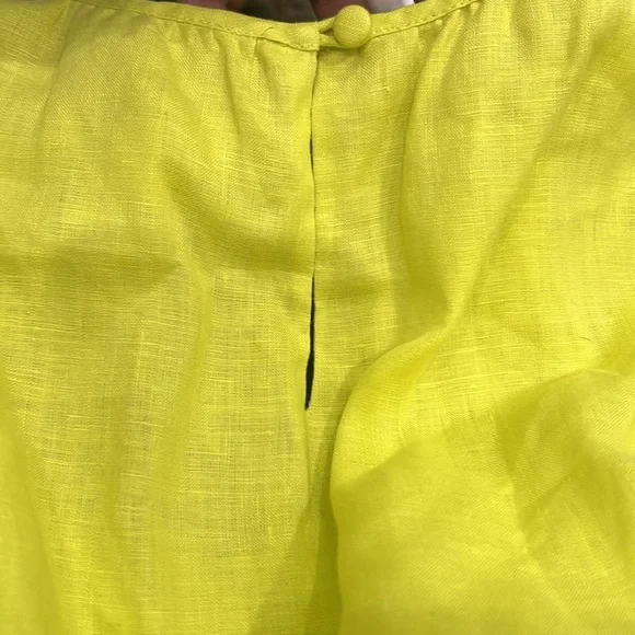 J Crew Dress Size 2 Cotton Bright Kiwi Neon Yellow Lime - Picture 2 of 3